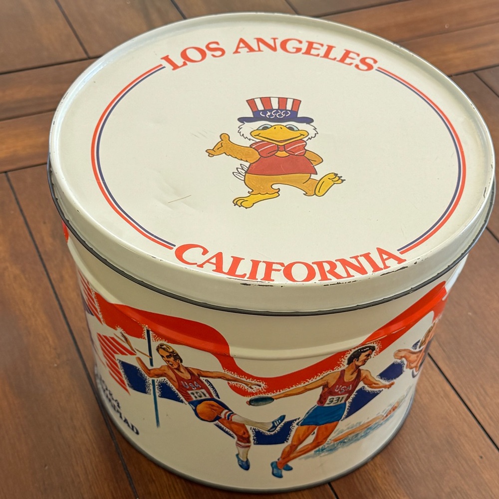 Vintage 1984 Los Angeles Olympics Collectible Tin